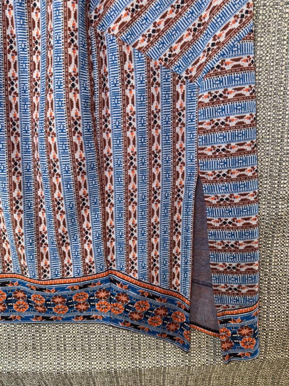 Akemi + Kin Anthropologie Women's Striped Splendor Patterned Midi Skirt Size M - Picture 4 of 13